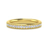 Straight Wedding Ring in 14k Yellow Gold with Round Natural Diamond at Gabriel & Co.