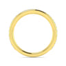 Straight Wedding Ring in 14k Yellow Gold with Round Natural Diamond at Gabriel & Co.