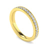 Straight Wedding Ring in 14k Yellow Gold with Round Natural Diamond at Gabriel & Co.