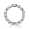 Eternity Band Wedding Ring in 14k White Gold with Oval Natural Diamond at Gabriel & Co.
