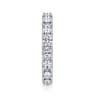Eternity Band Wedding Ring in 14k White Gold with Oval Natural Diamond at Gabriel & Co.