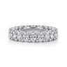Eternity Band Wedding Ring in 14k White Gold with Oval Natural Diamond at Gabriel & Co.