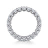 Eternity Band Wedding Ring in 14k White Gold with Oval Natural Diamond at Gabriel & Co.