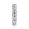 Eternity Band Wedding Ring in 14k White Gold with Oval Natural Diamond at Gabriel & Co.