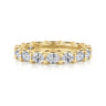 Eternity Band Wedding Ring in 14k Yellow Gold with Oval Natural Diamond at Gabriel & Co.