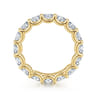 Eternity Band Wedding Ring in 14k Yellow Gold with Oval Natural Diamond at Gabriel & Co.