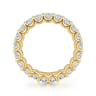 Eternity Band Wedding Ring in 14k Yellow Gold with Oval Natural Diamond at Gabriel & Co.