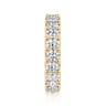 Eternity Band Wedding Ring in 14k Yellow Gold with Oval Natural Diamond at Gabriel & Co.