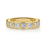 Fancy Wedding Ring in 14k Yellow Gold with Princess Cut Natural Diamond at Gabriel & Co.