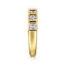 Fancy Wedding Ring in 14k Yellow Gold with Princess Cut Natural Diamond at Gabriel & Co.