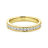 Straight Wedding Ring in 14k Yellow Gold with Round Natural Diamond at Gabriel & Co.