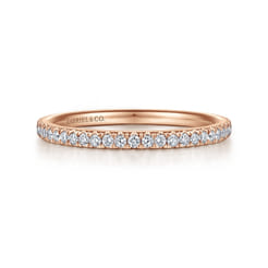 Madrid - 14K Rose Gold Diamond Wedding Band