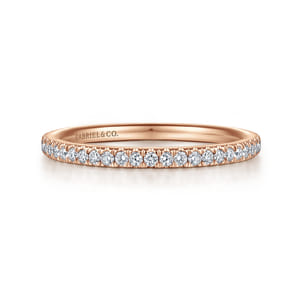 Madrid - 14K Rose Gold Diamond Wedding Band