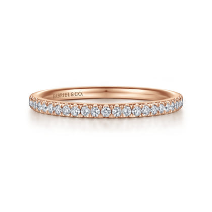 Madrid - 14K Rose Gold Diamond Wedding Band