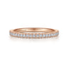 Straight Wedding Ring in 14k Rose Gold with Round Natural Diamond at Gabriel & Co.