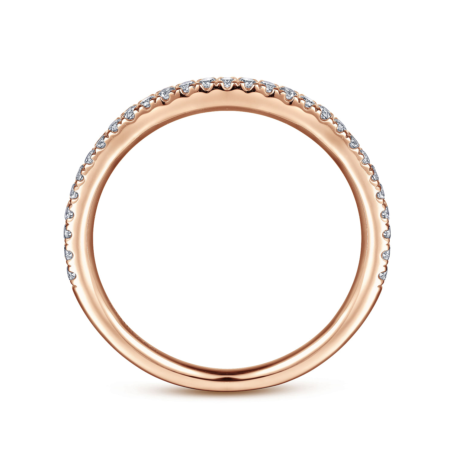 Madrid - 14K Rose Gold Diamond Wedding Band