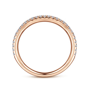Madrid - 14K Rose Gold Diamond Wedding Band