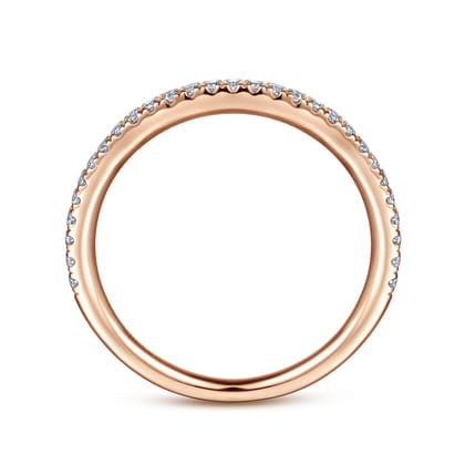 Madrid - 14K Rose Gold Diamond Wedding Band