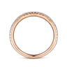 Straight Wedding Ring in 14k Rose Gold with Round Natural Diamond at Gabriel & Co.