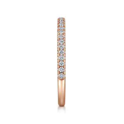 Madrid - 14K Rose Gold Diamond Wedding Band