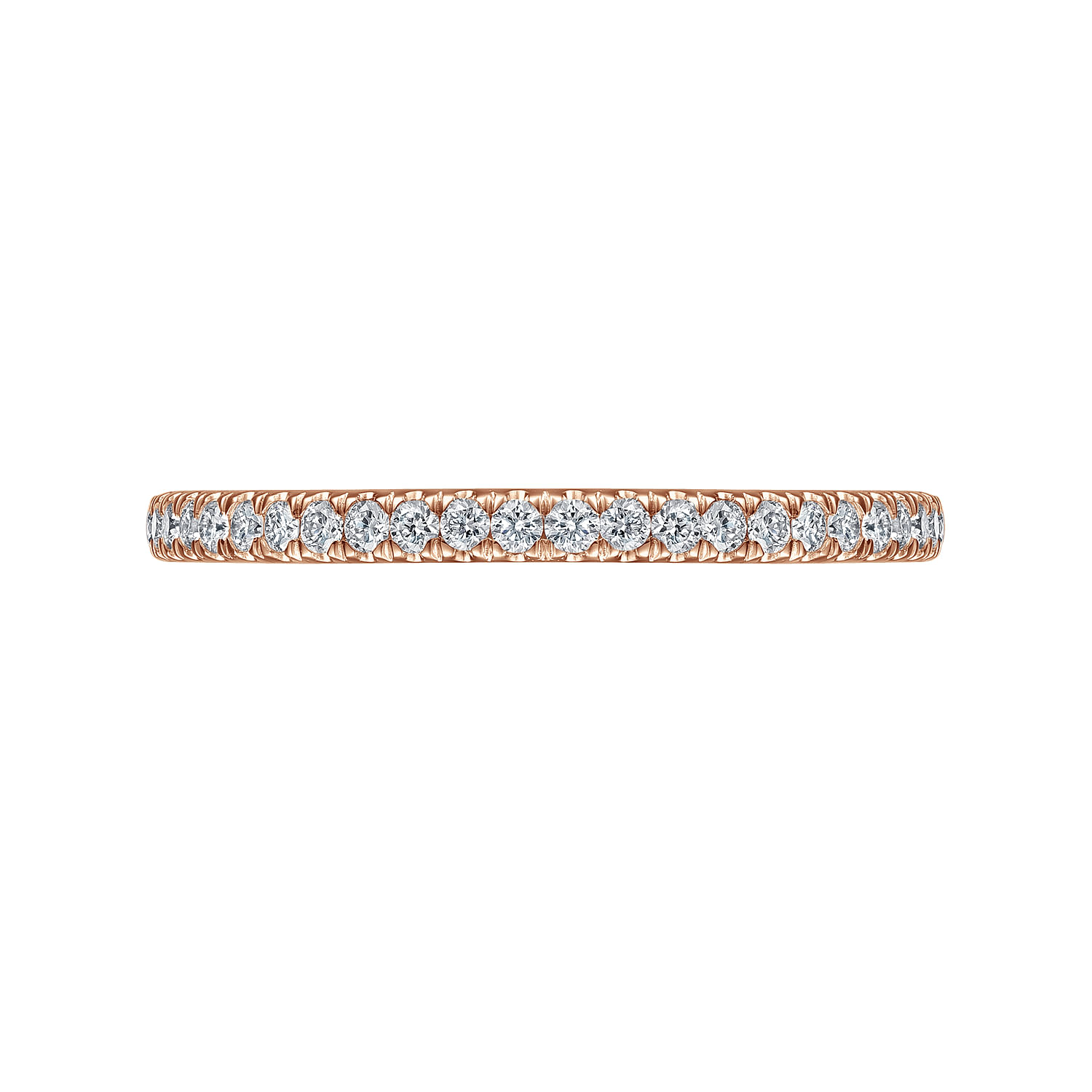 Madrid - 14K Rose Gold Diamond Wedding Band