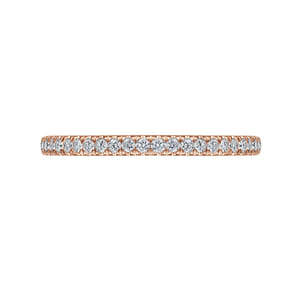 Madrid - 14K Rose Gold Diamond Wedding Band