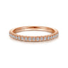 Straight Wedding Ring in 14k Rose Gold with Round Natural Diamond at Gabriel & Co.