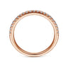 Straight Wedding Ring in 14k Rose Gold with Round Natural Diamond at Gabriel & Co.
