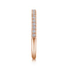 Straight Wedding Ring in 14k Rose Gold with Round Natural Diamond at Gabriel & Co.
