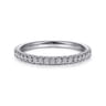 Straight Wedding Ring in 14k White Gold with Round Natural Diamond at Gabriel & Co.