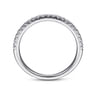 Straight Wedding Ring in 14k White Gold with Round Natural Diamond at Gabriel & Co.