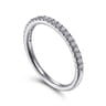 Straight Wedding Ring in 14k White Gold with Round Natural Diamond at Gabriel & Co.