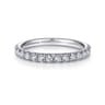 Straight Wedding Ring in 14k White Gold with Round Natural Diamond at Gabriel & Co.