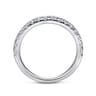 Straight Wedding Ring in 14k White Gold with Round Natural Diamond at Gabriel & Co.