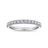 Straight Wedding Ring in 14k White Gold with Round Natural Diamond at Gabriel & Co.