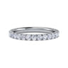 Straight Wedding Ring in 14k White Gold with Round Natural Diamond at Gabriel & Co.