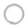 Straight Wedding Ring in 14k White Gold with Round Natural Diamond at Gabriel & Co.