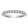Straight Wedding Ring in 14k White Gold with Round Natural Diamond at Gabriel & Co.