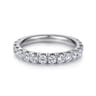 Straight Wedding Ring in 14k White Gold with Round Natural Diamond at Gabriel & Co.