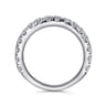 Straight Wedding Ring in 14k White Gold with Round Natural Diamond at Gabriel & Co.