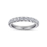 Straight Wedding Ring in 14k White Gold with Round Natural Diamond at Gabriel & Co.