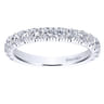 Straight Wedding Ring in 14k White Gold with Round Natural Diamond at Gabriel & Co.