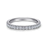 Straight Wedding Ring in 14k White Gold with Round Natural Diamond at Gabriel & Co.