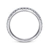 Straight Wedding Ring in 14k White Gold with Round Natural Diamond at Gabriel & Co.