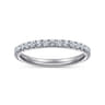 Straight Wedding Ring in 14k White Gold with Round Natural Diamond at Gabriel & Co.