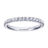 Straight Wedding Ring in 14k White Gold with Round Natural Diamond at Gabriel & Co.