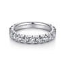 Straight Wedding Ring in 14k White Gold with Round Natural Diamond at Gabriel & Co.