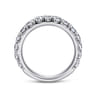Straight Wedding Ring in 14k White Gold with Round Natural Diamond at Gabriel & Co.