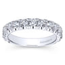Straight Wedding Ring in 14k White Gold with Round Natural Diamond at Gabriel & Co.