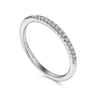 Straight Wedding Ring in 14k White Gold with Round Natural Diamond at Gabriel & Co.